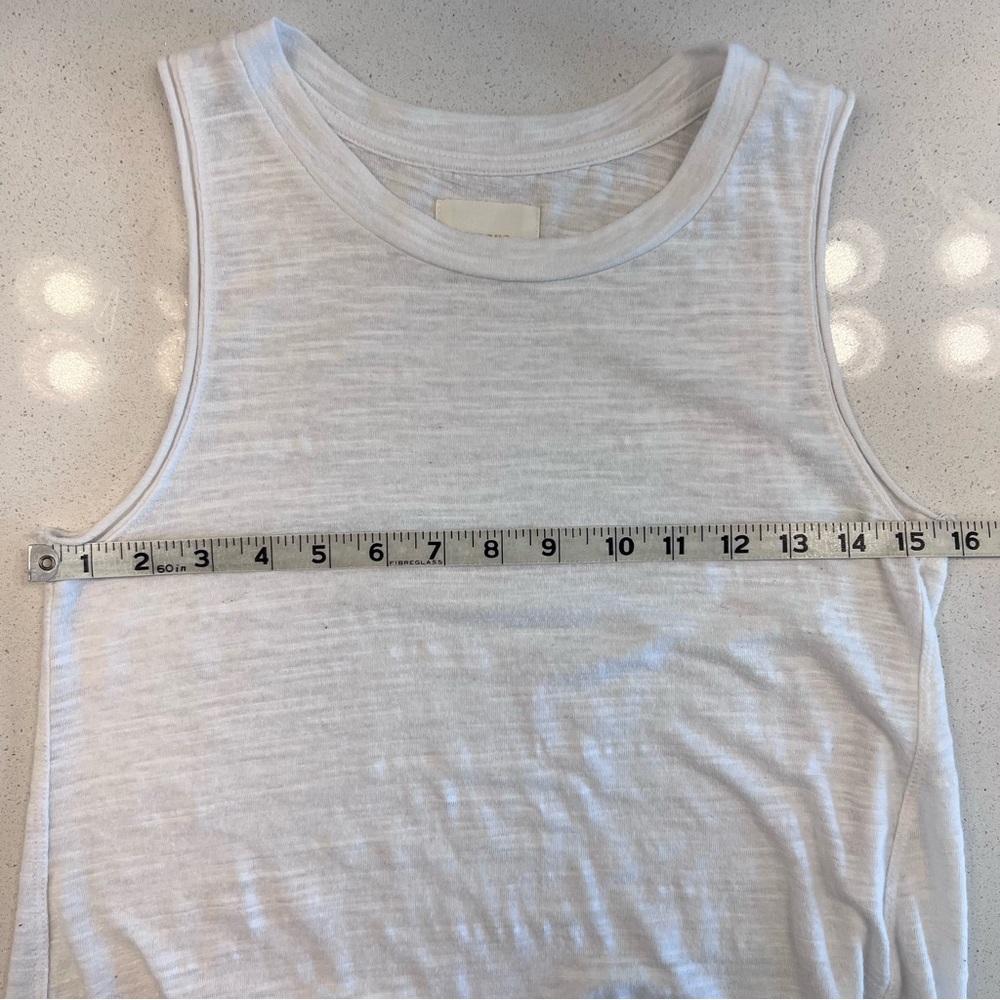 Anthropologie Maeve White Sleeveless Tank Top Side Tie XS - Picture 9 of 11